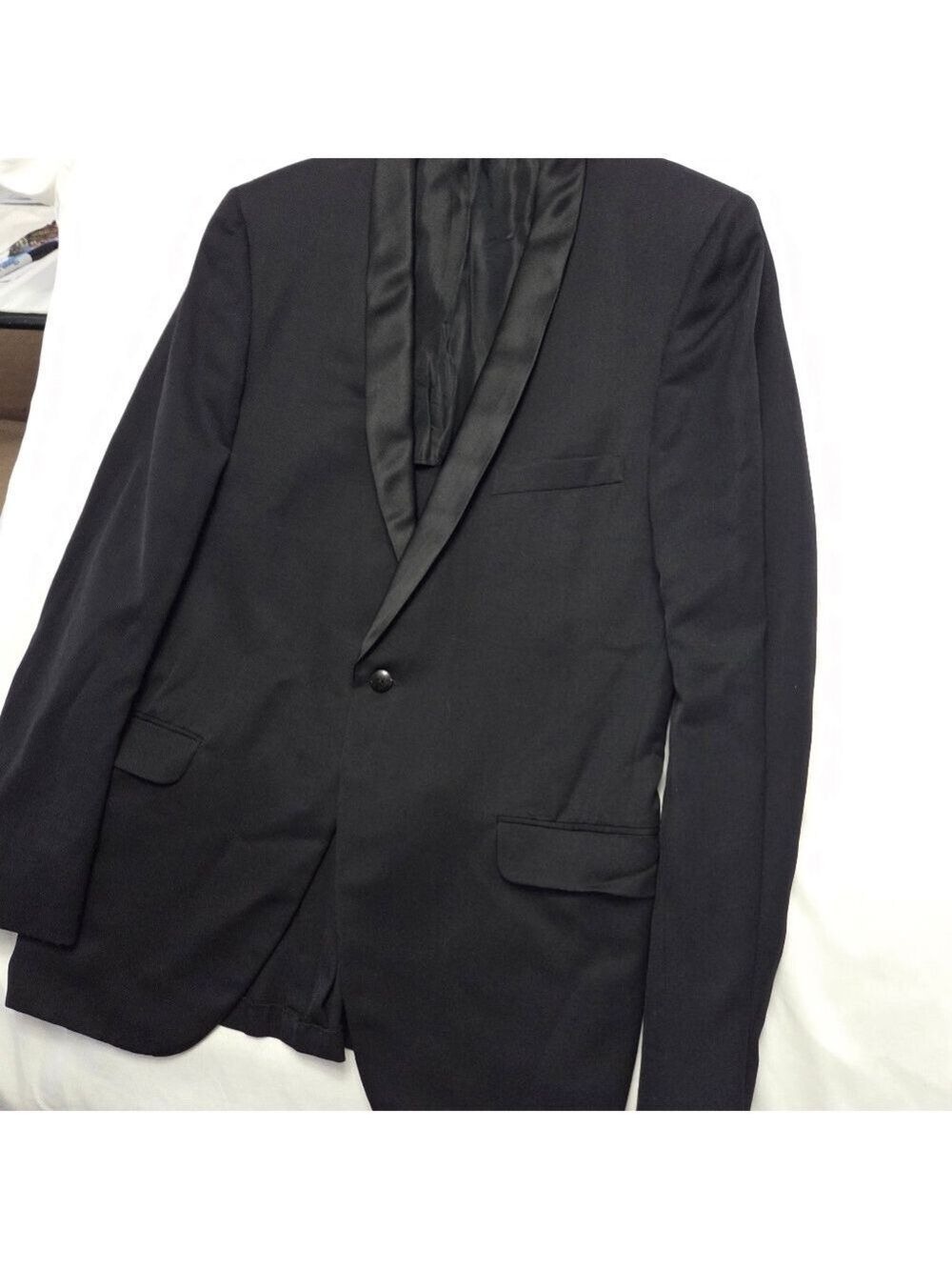 Macleod Bros Tuxedo Jacket Black Shawl Collar Wool Mens Medium 40R